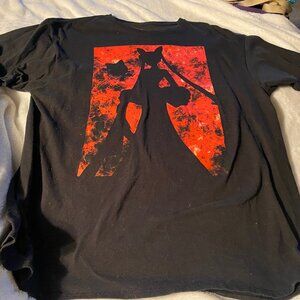 Sailor Moon Black Lady Flames T-Shirt Size XL